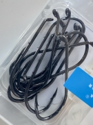 Black King Long Shank Offset Octopus Beak Hook, Lure Fishing Hook, Specialized Saltwater Fishing Hook, High Anti-Rust Coating.